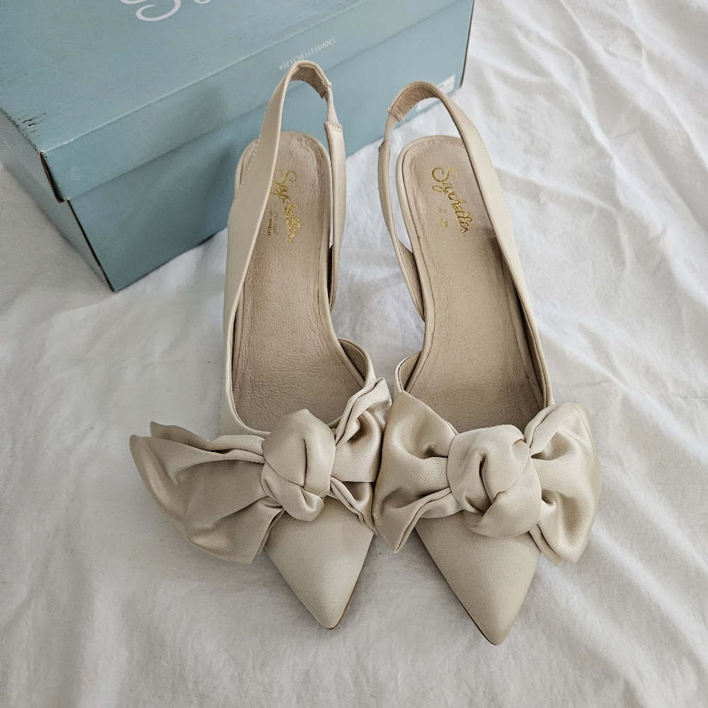 Seychelles Slingback Satin Heels